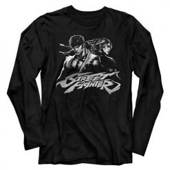 American Classics Men's Street Fighter Two Dudes Long Sleeve Tee