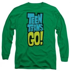 Trevco New Men's Teen Titans Go! Logo Long Sleeve Tee