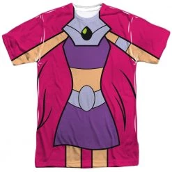 Trevco Men's Teen Titans Go! Starfire Uniform Sublimated Tee New