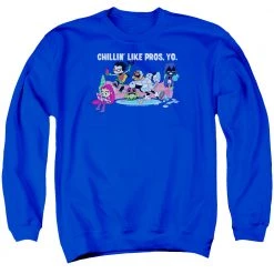 Trevco New Men's Teen Titans Go! Like Pros Yo Crewneck Sweatshirt