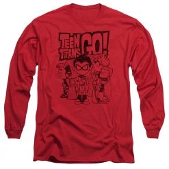 Trevco Men's Teen Titans Go! Team Up Long Sleeve Tee