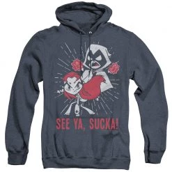Trevco Men's Teen Titans Go! Suckas Heather Pullover Hoodie New