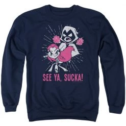 Trevco Men's Teen Titans Go! Suckas Crewneck Sweatshirt New