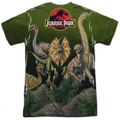 Trevco Men's Jurassic Park Pack Of Dinos Sublimated Tee New