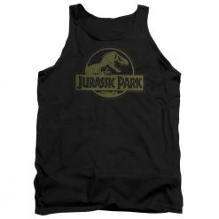 Trevco Men's Jurassic Park Distressed Logo Tank Top