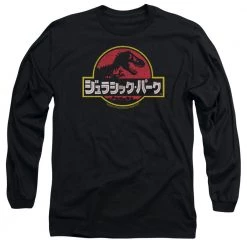 Trevco Men's Jurassic Park Kanji Long Sleeve Tee