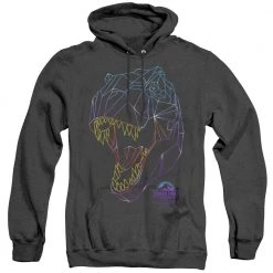 Trevco Men's Jurassic Park Neon T-Rex Heather Pullover Hoodie New
