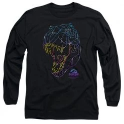Trevco Men's Jurassic Park Neon T-Rex Long Sleeve Tee New