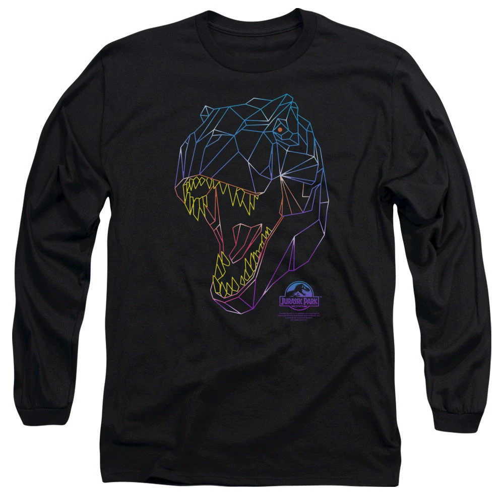 Trevco Men's Jurassic Park Neon T-Rex Long Sleeve Tee New 1 Trevco Men's Jurassic Park Neon T-Rex Long Sleeve Tee New