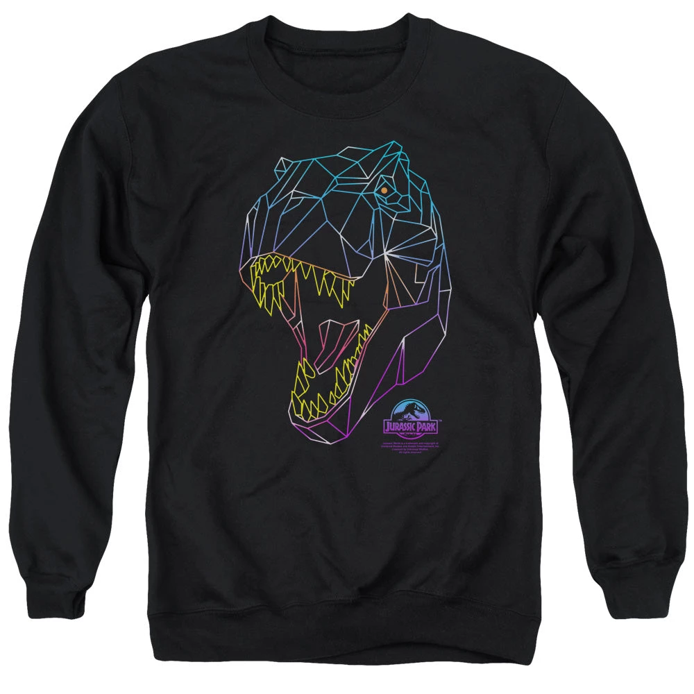 Trevco Men's Jurassic Park Neon T-Rex Sweatshirt 1 Trevco Men's Jurassic Park Neon T-Rex Sweatshirt