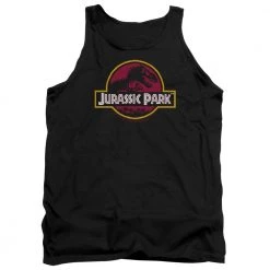 Trevco Men's Jurassic Park 8-Bit Logo Tank Top
