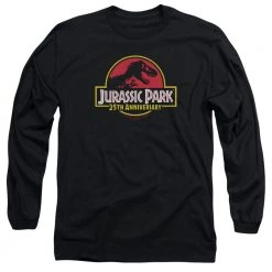 Trevco Men's Jurassic Park 25Th Anniversary Logo Long Sleeve Tee New