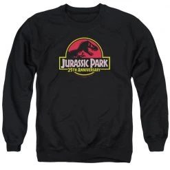 Trevco Men's Jurassic Park 25Th Anniversary Logo Sweatshirt New