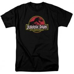 Trevco Men's Jurassic Park 25Th Anniversary Logo Tee New