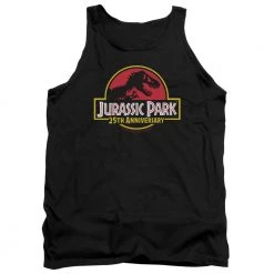 Trevco Men's Jurassic Park 25Th Anniversary Logo Tank Top