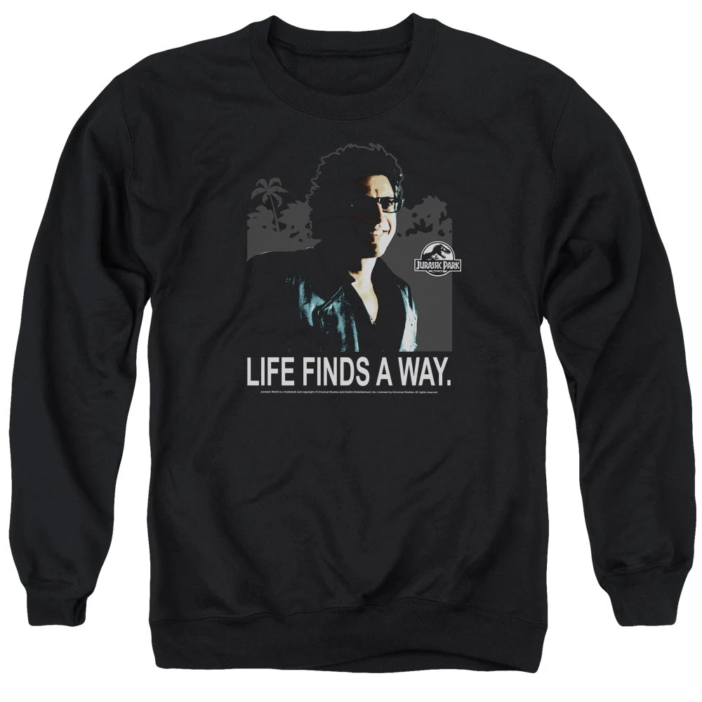 Trevco Men's Jurassic Park Life Finds A Way Sweatshirt 1 Trevco Men's Jurassic Park Life Finds A Way Sweatshirt