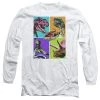Trevco Men's Jurassic Park Prehistoric Block Long Sleeve Tee New