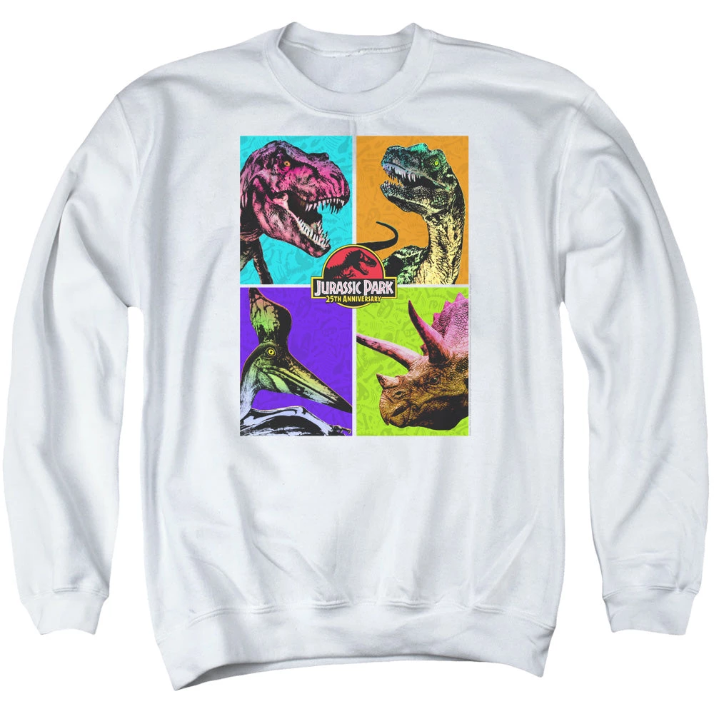 Trevco Men's Jurassic Park Prehistoric Block Sweatshirt New 1 Trevco Men's Jurassic Park Prehistoric Block Sweatshirt New