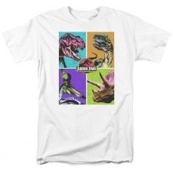 Trevco Men's Jurassic Park Prehistoric Block Tee New