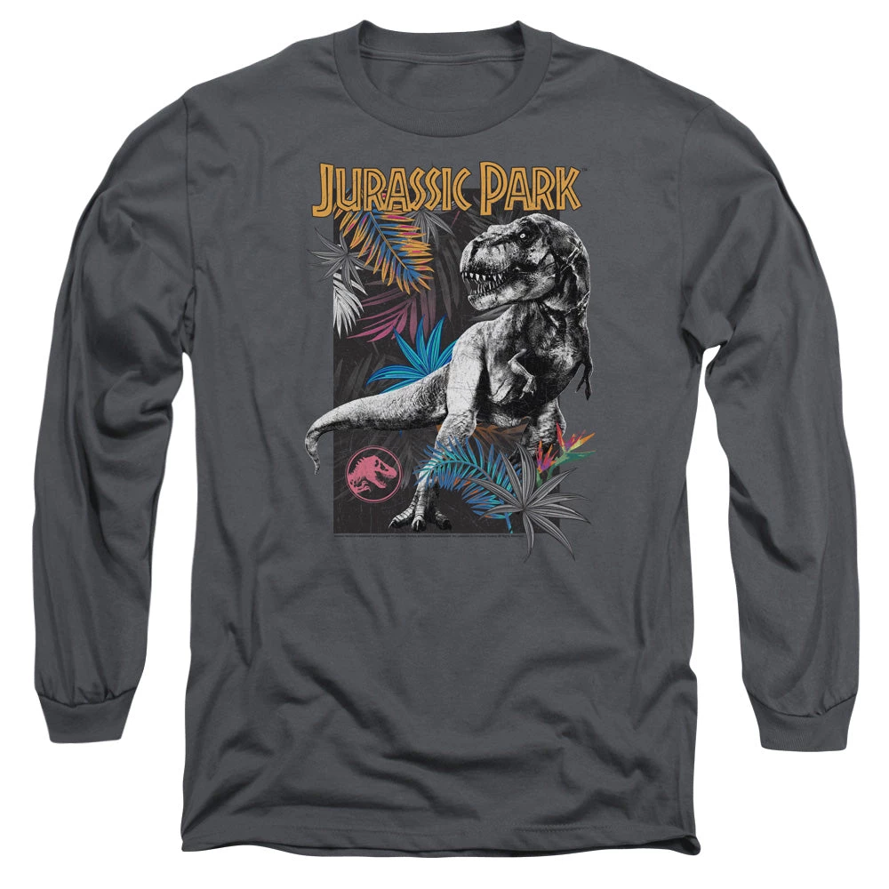 Trevco New Men's Jurassic Park Foliage Long Sleeve Tee 1 Trevco New Men's Jurassic Park Foliage Long Sleeve Tee