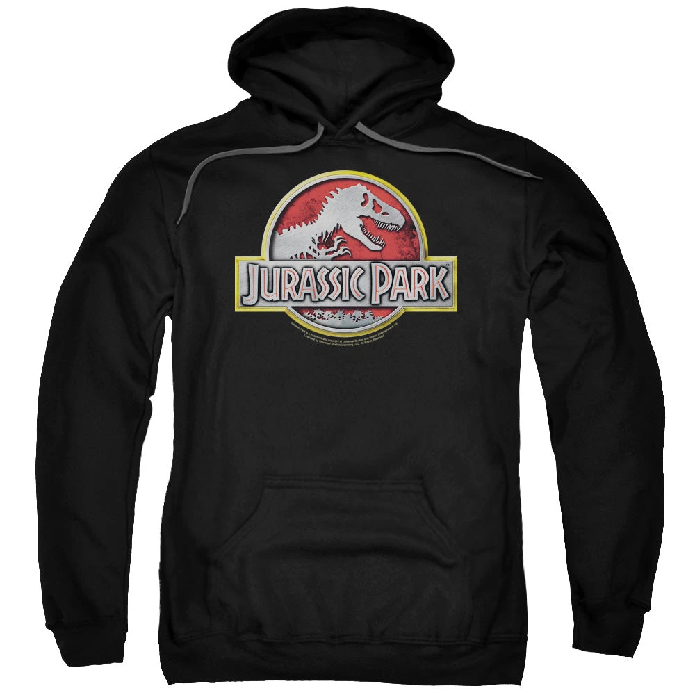 Trevco Men's Jurassic Park Logo Pullover Hoodie New 1 Trevco Men's Jurassic Park Logo Pullover Hoodie New