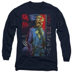 Trevco New Men's The Invisible Man Unravelling Long Sleeve Tee