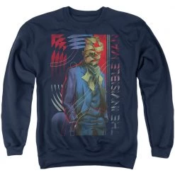 Trevco Men's The Invisible Man Unravelling Crewneck Sweatshirt New