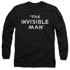 Trevco Men's The Invisible Man Title Card Long Sleeve Tee New