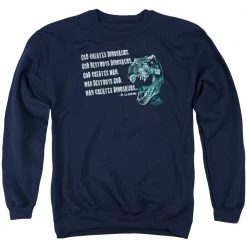 Trevco New Men's Jurassic Park God Creates Dinosaurs Sweatshirt