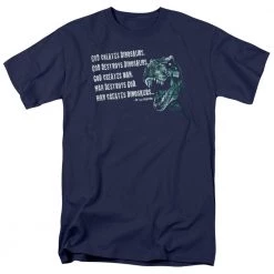 Trevco New Men's Jurassic Park God Creates Dinosaurs Tee