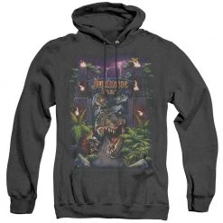 Trevco New Men's Jurassic Park Welcome To The Park Heather Pullover Hoodie