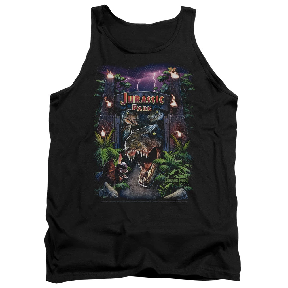 Trevco Men's Jurassic Park Welcome To The Park Tank Top 1 Trevco Men's Jurassic Park Welcome To The Park Tank Top