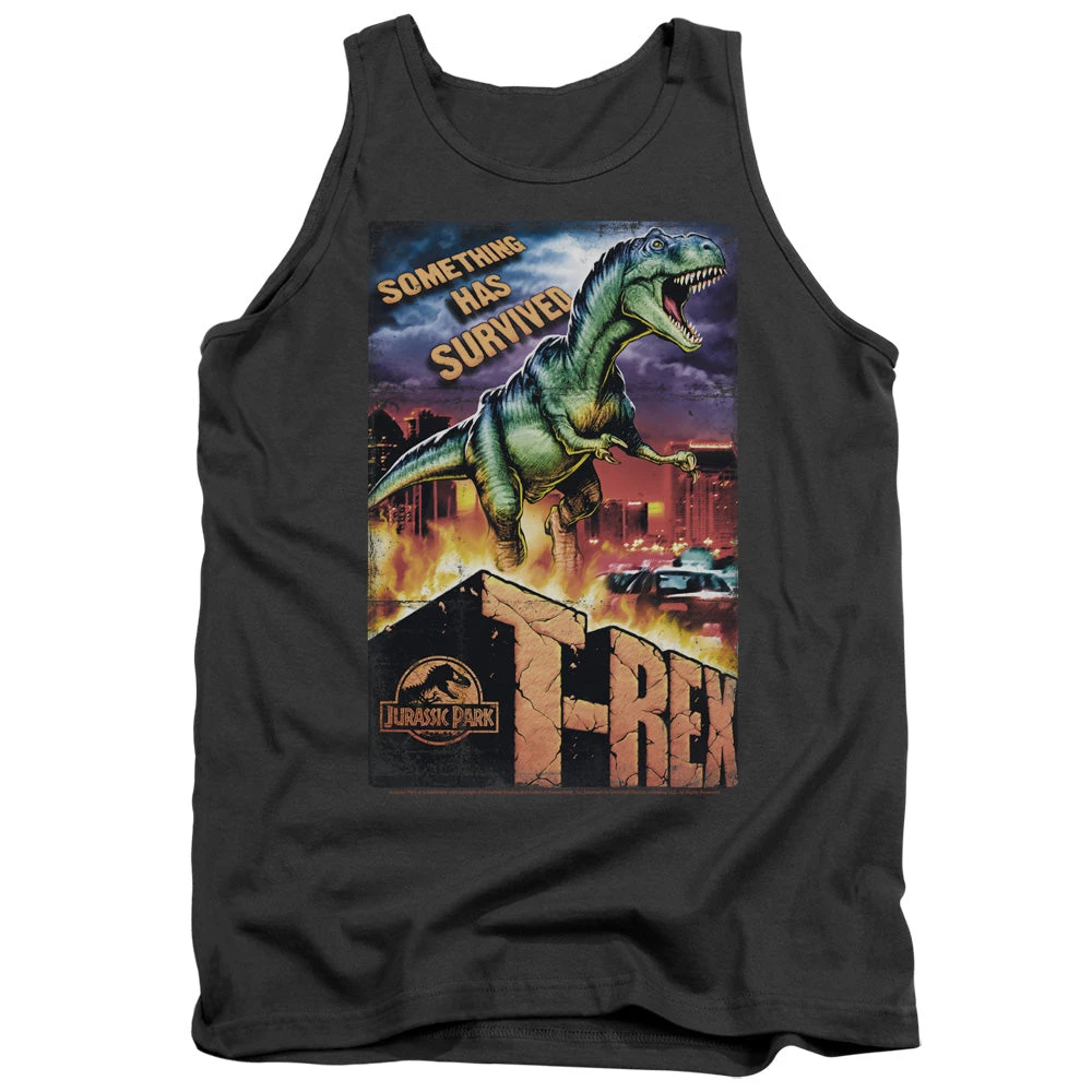 Trevco Men's Jurassic Park Rex In The City Tank Top 1 Trevco Men's Jurassic Park Rex In The City Tank Top