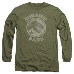Trevco Men's Jurassic Park Jp Stamp Long Sleeve Tee
