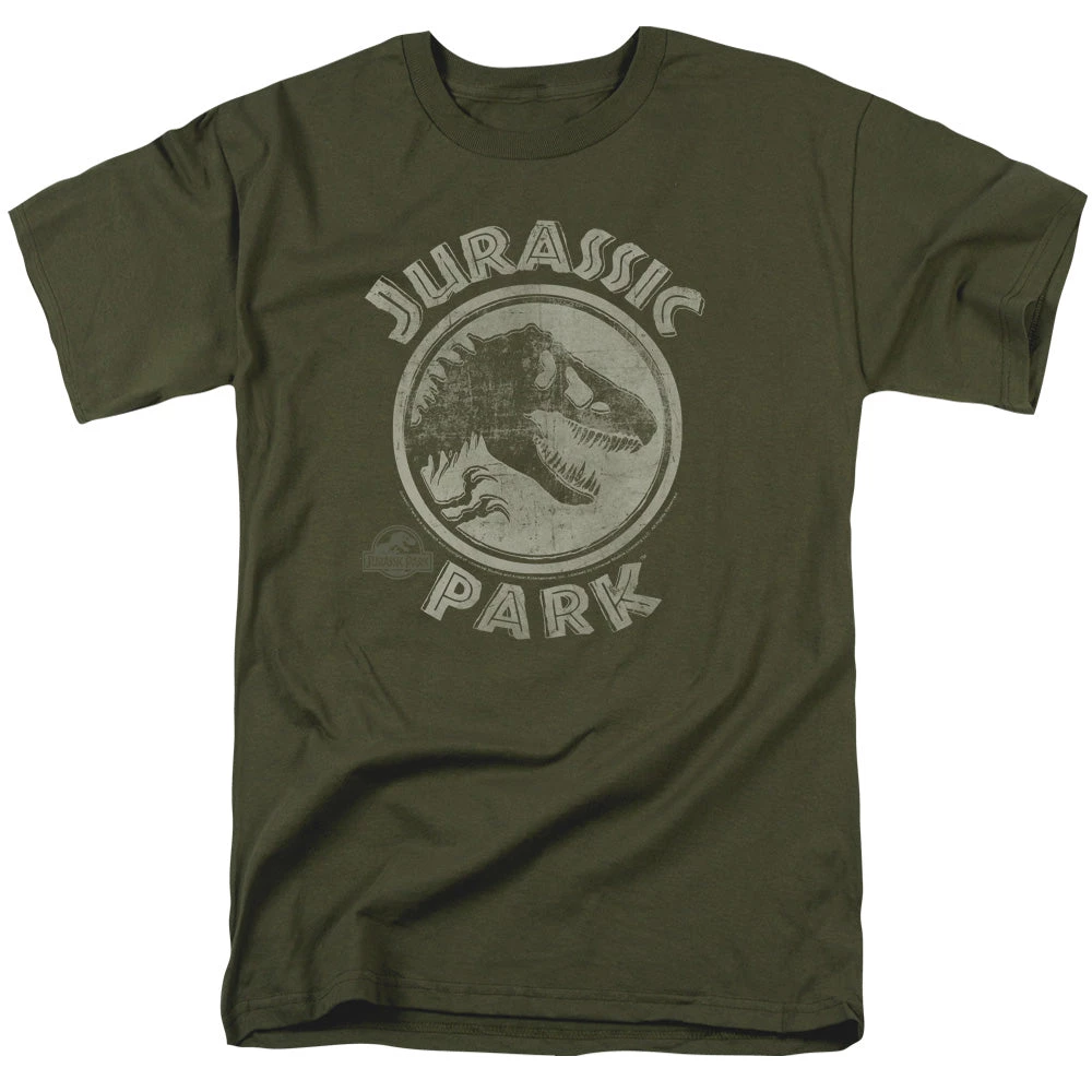Trevco Men's Jurassic Park Jp Stamp Tee New 1 Trevco Men's Jurassic Park Jp Stamp Tee New