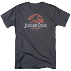 Trevco Men's Jurassic Park Faded Logo Tee