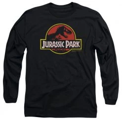 Trevco New Men's Jurassic Park Classic Logo Long Sleeve Tee
