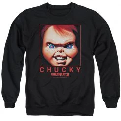 Trevco New Men's Childs Play 3 Chucky Squared Crewneck Sweatshirt