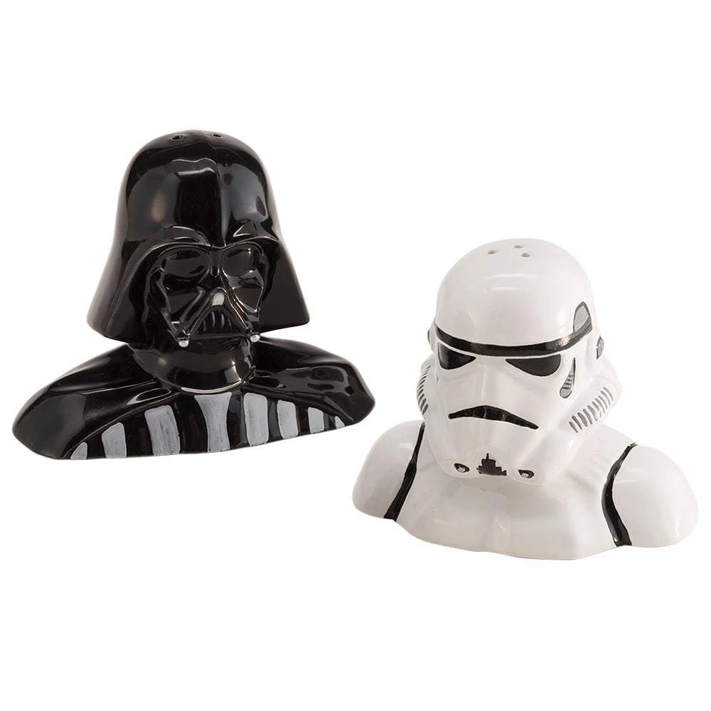 Bioworld Star Wars Darth Vader & Stormtrooper Sculpted Salt & Pepper Set New 1 Bioworld Star Wars Darth Vader & Stormtrooper Sculpted Salt & Pepper Set New