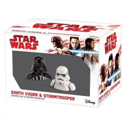 Bioworld Star Wars Darth Vader & Stormtrooper Sculpted Salt & Pepper Set New 7 Bioworld Star Wars Darth Vader & Stormtrooper Sculpted Salt & Pepper Set New