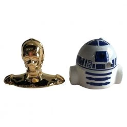 Bioworld Star Wars R2-D2 & C-3Po Sculpted Ceramic Salt & Pepper Set New