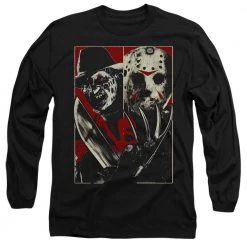 Trevco Men's Freddy Vs Jason Vs Long Sleeve Tee