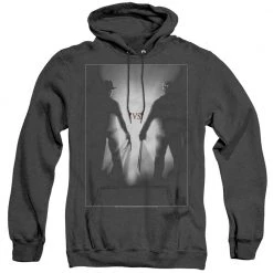 Trevco Men's Freddy Vs Jason Silhouettes Heather Pullover Hoodie