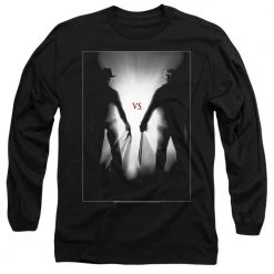 Trevco New Men's Freddy Vs Jason Silhouettes Long Sleeve Tee