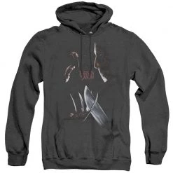Trevco New Men's Freddy Vs Jason Face Off Heather Pullover Hoodie