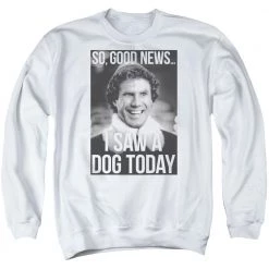 Trevco Men's Elf Must Love Dogs Crewneck Sweatshirt