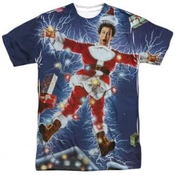 Trevco Men's Christmas Vacation Electrified Sublimated T-Shirt New