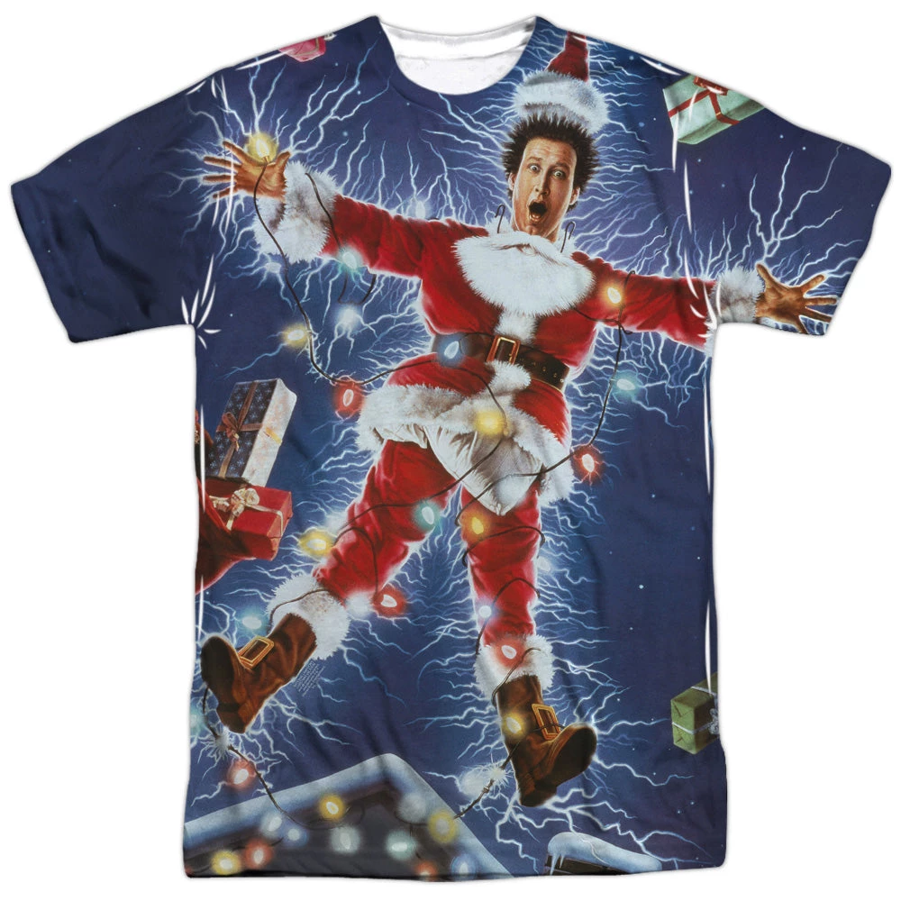 Trevco Men's Christmas Vacation Electrified Sublimated T-Shirt New 1 Trevco Men's Christmas Vacation Electrified Sublimated T-Shirt New