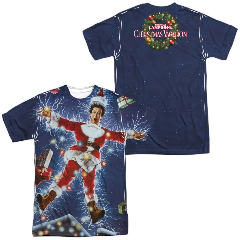 Trevco Men's Christmas Vacation Electrified Sublimated T-Shirt New 3 Trevco Men's Christmas Vacation Electrified Sublimated T-Shirt New