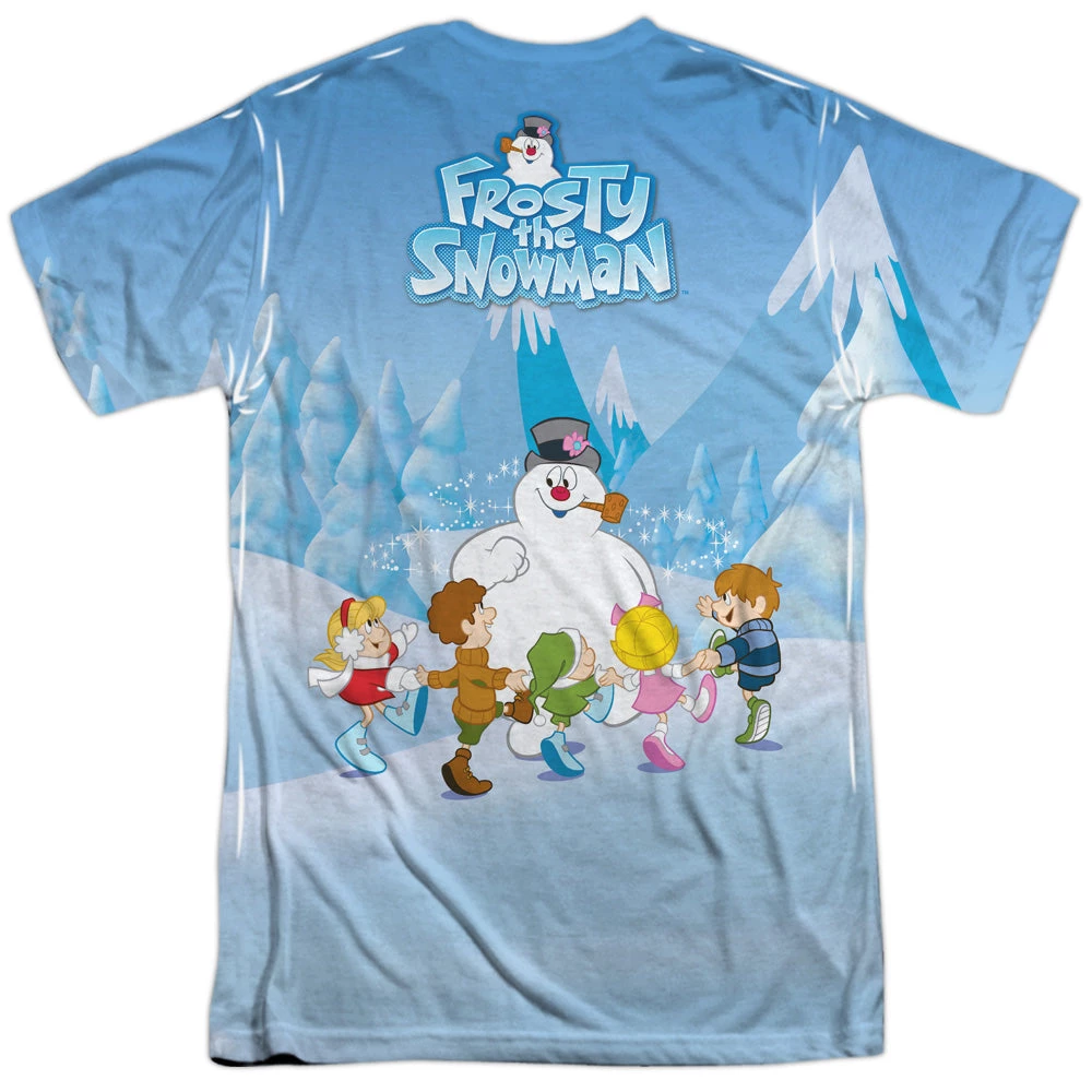Trevco Men's Frosty The Snowman Frosty Wave Sublimated Tee 2 Trevco Men's Frosty The Snowman Frosty Wave Sublimated Tee